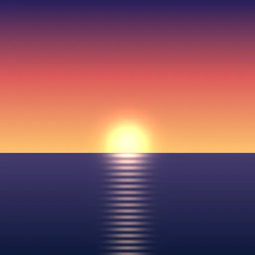 Before: a sunset over the sea